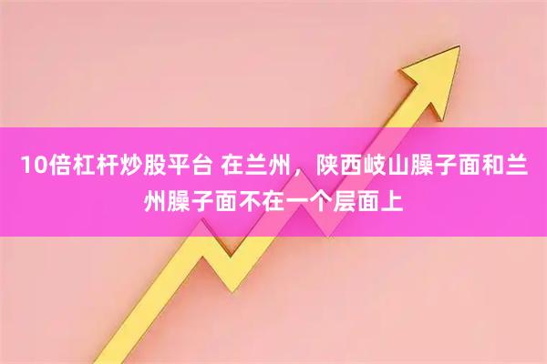 10倍杠杆炒股平台 在兰州，陕西岐山臊子面和兰州臊子面不在一个层面上