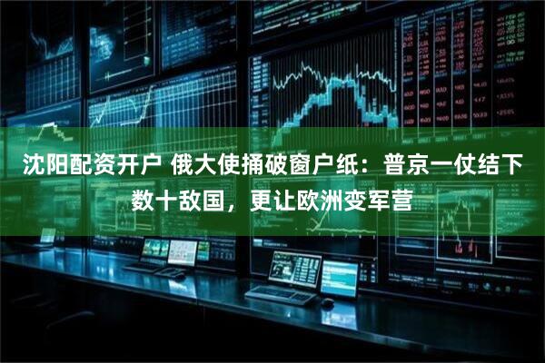 沈阳配资开户 俄大使捅破窗户纸：普京一仗结下数十敌国，更让欧洲变军营